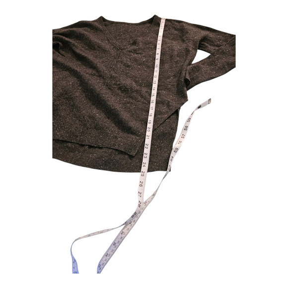 Gray Women's Size Small Long Sleeve Partial V-Neck Shirt - Picture 5 of 6